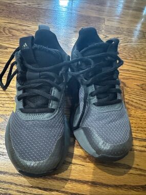 adidas Kids Gray and Black Sneakers